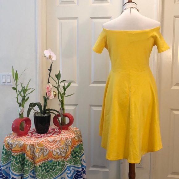 💙NEW SARIN MATHEWS YELLOW DRESS SIZE: LARGE - Picture 2 of 6